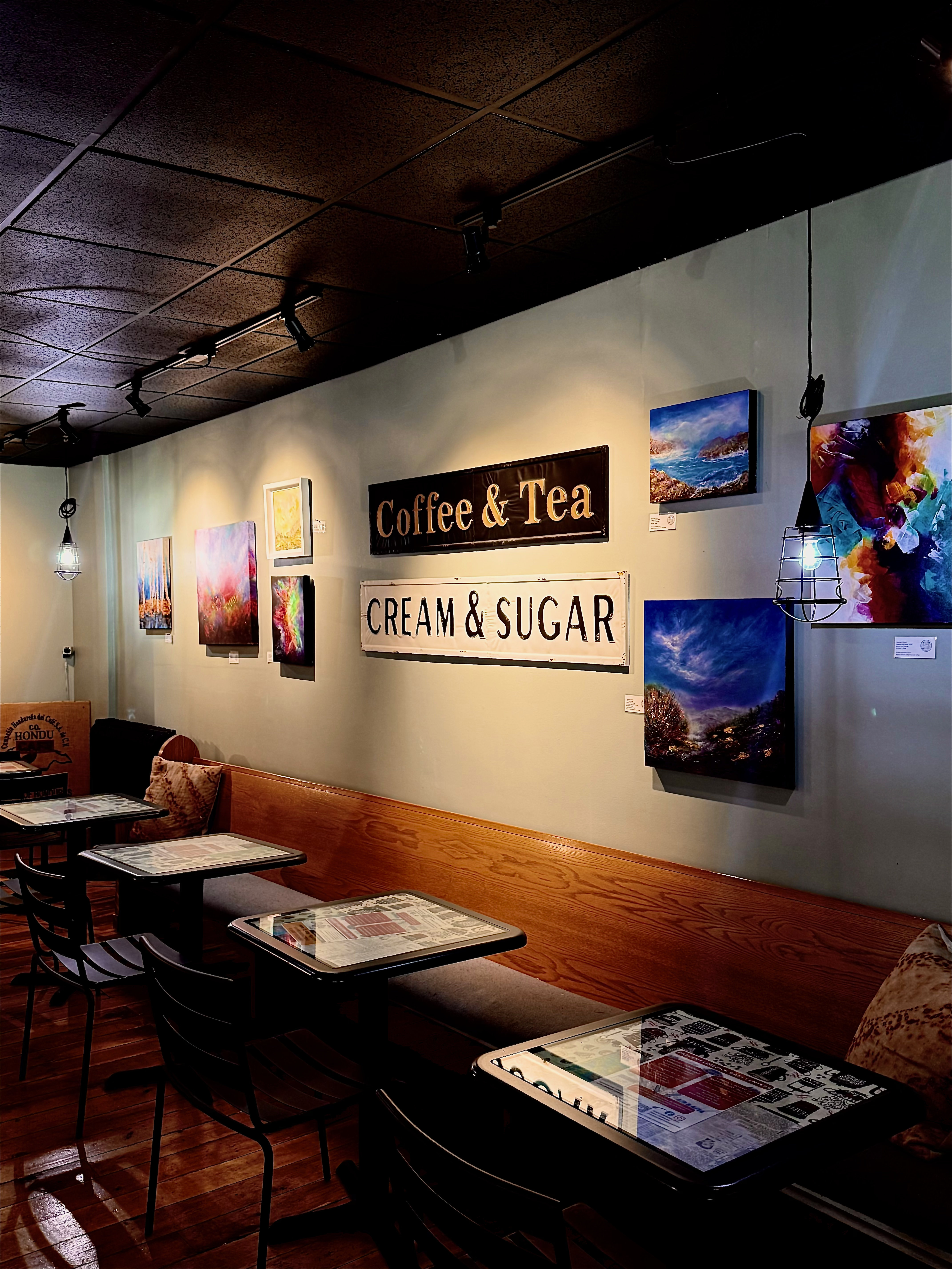 Dining seating at Brewed Awakening coffee shop Royersford PA