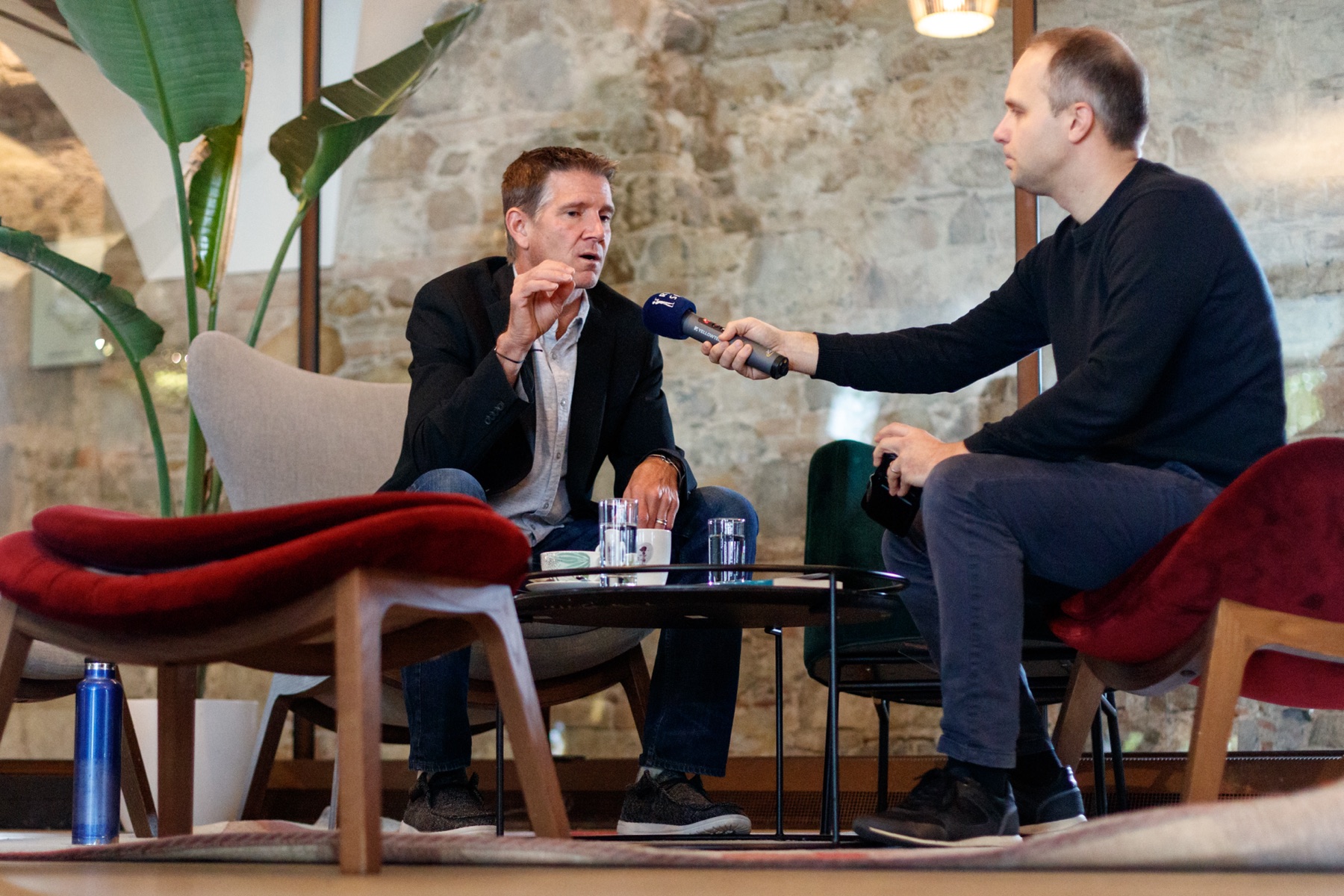 Sean Swarner in conversation during an interview