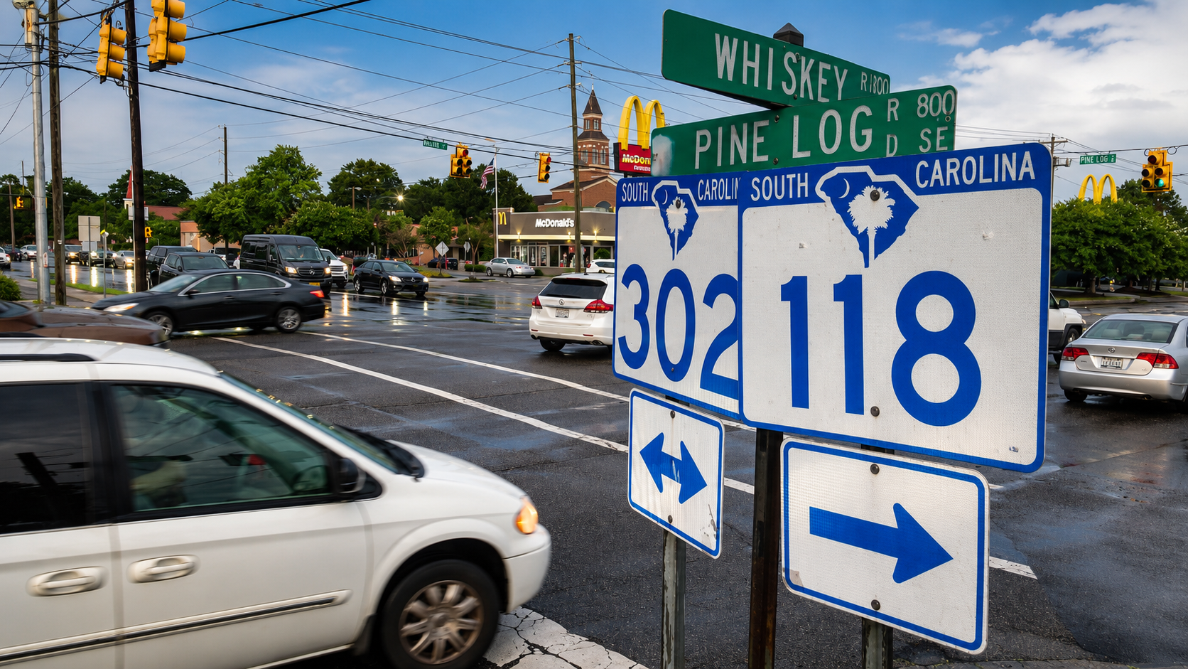 Historic Aiken neighborhood near downtown and Whiskey Road