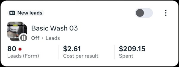 Live ad campaign result