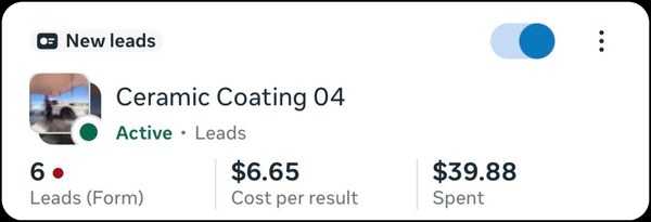 Live ad campaign result