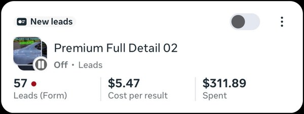 Live ad campaign result
