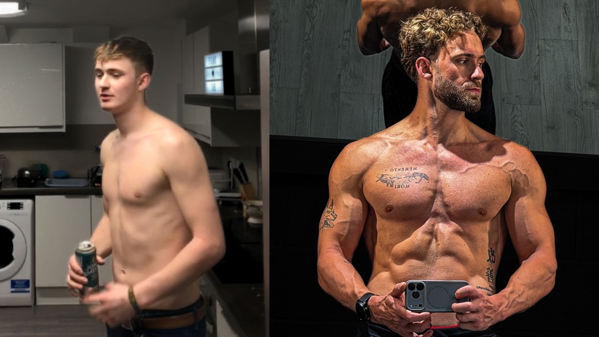 Josh at university, then and now