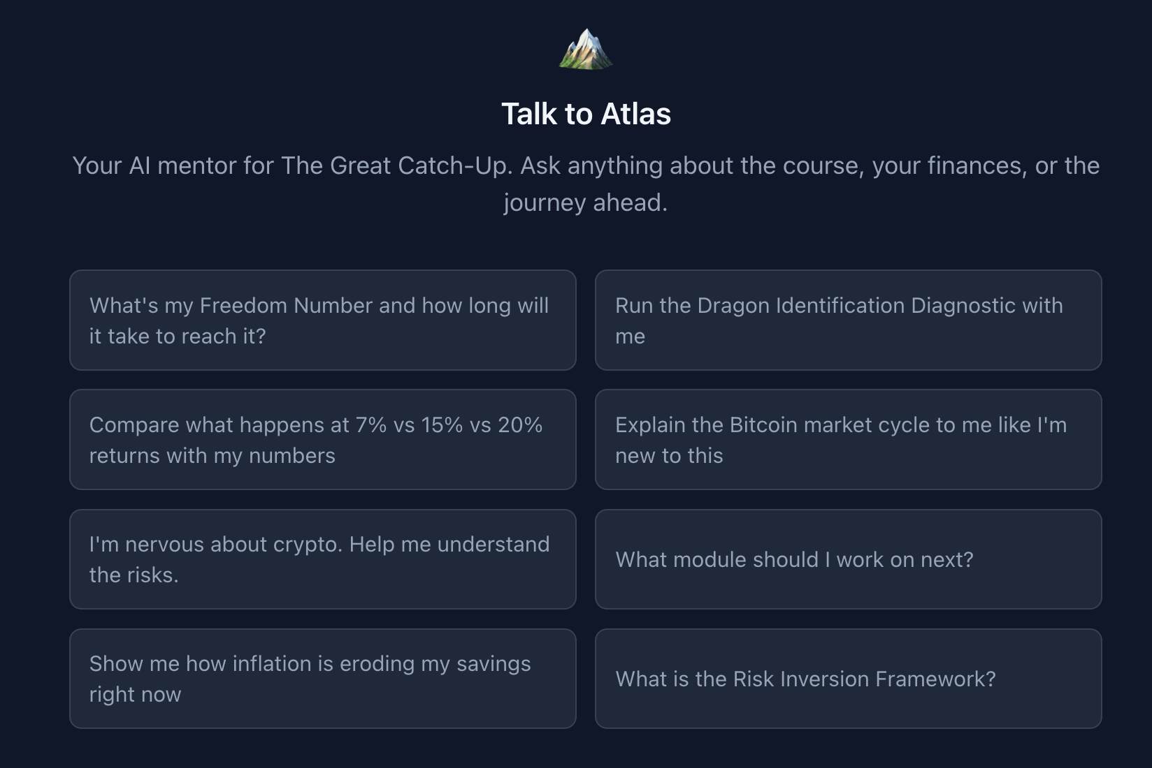 Talk to Atlas - Your AI Financial Mentor