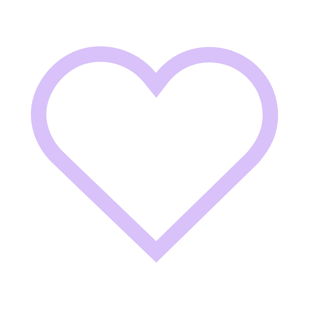 A graphic of a light purple heart