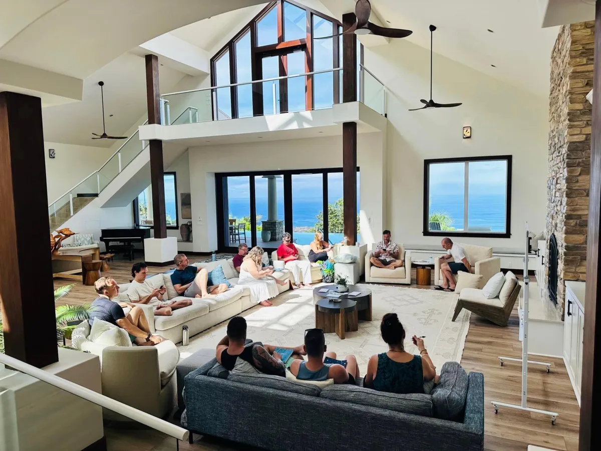 Mastermind session in luxury oceanview villa