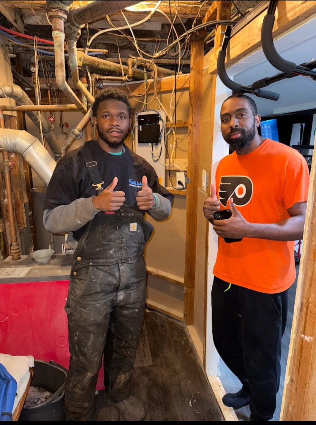 Philadelphia plumber on a service call