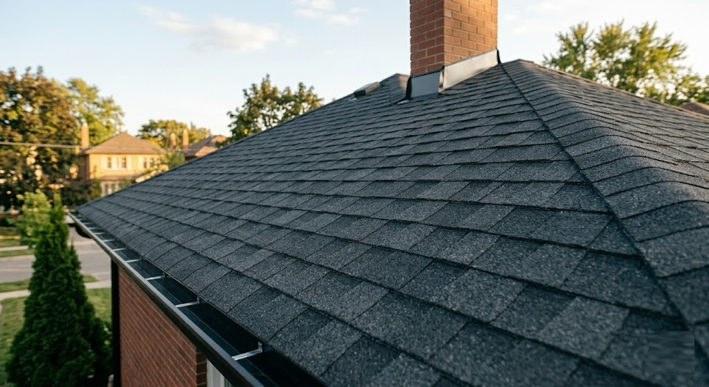 Completed full architectural shingle roof installation project