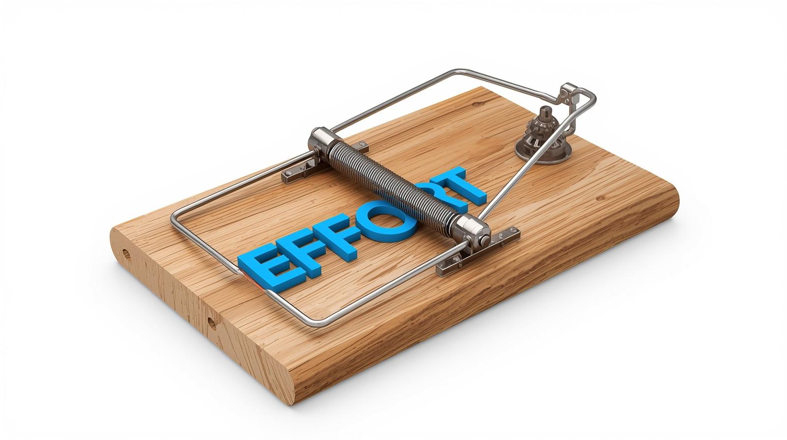 Mouse trap with the words EFFORT on it