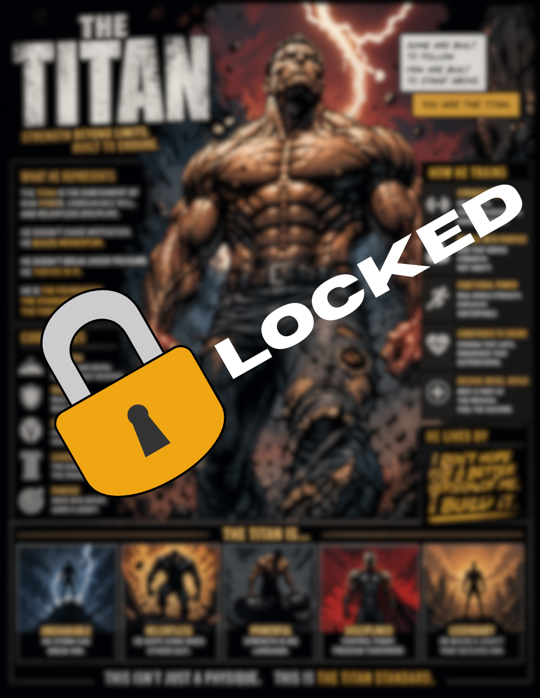 The Titan calling card — locked until you complete the 12-week program