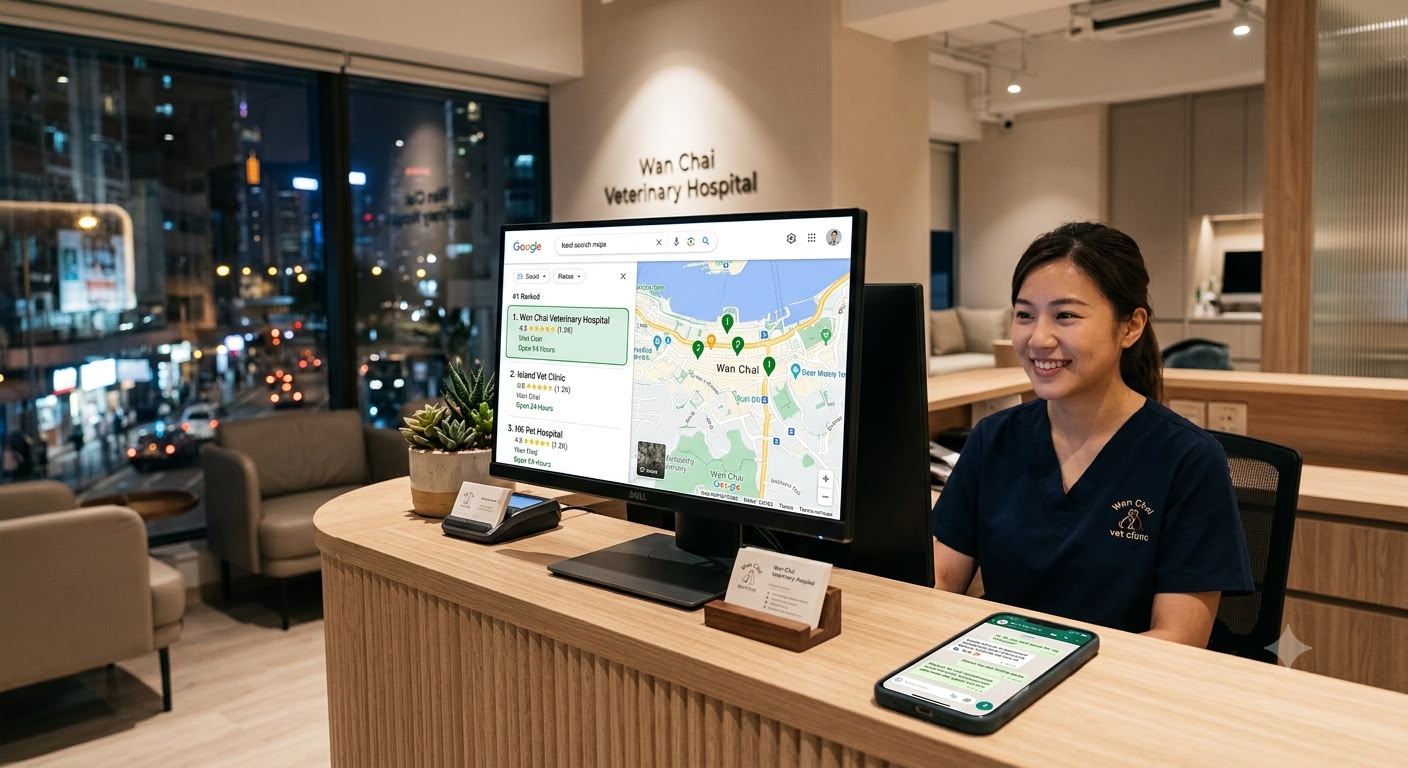 診所Google地圖排名第一 + AI夜間自動預約