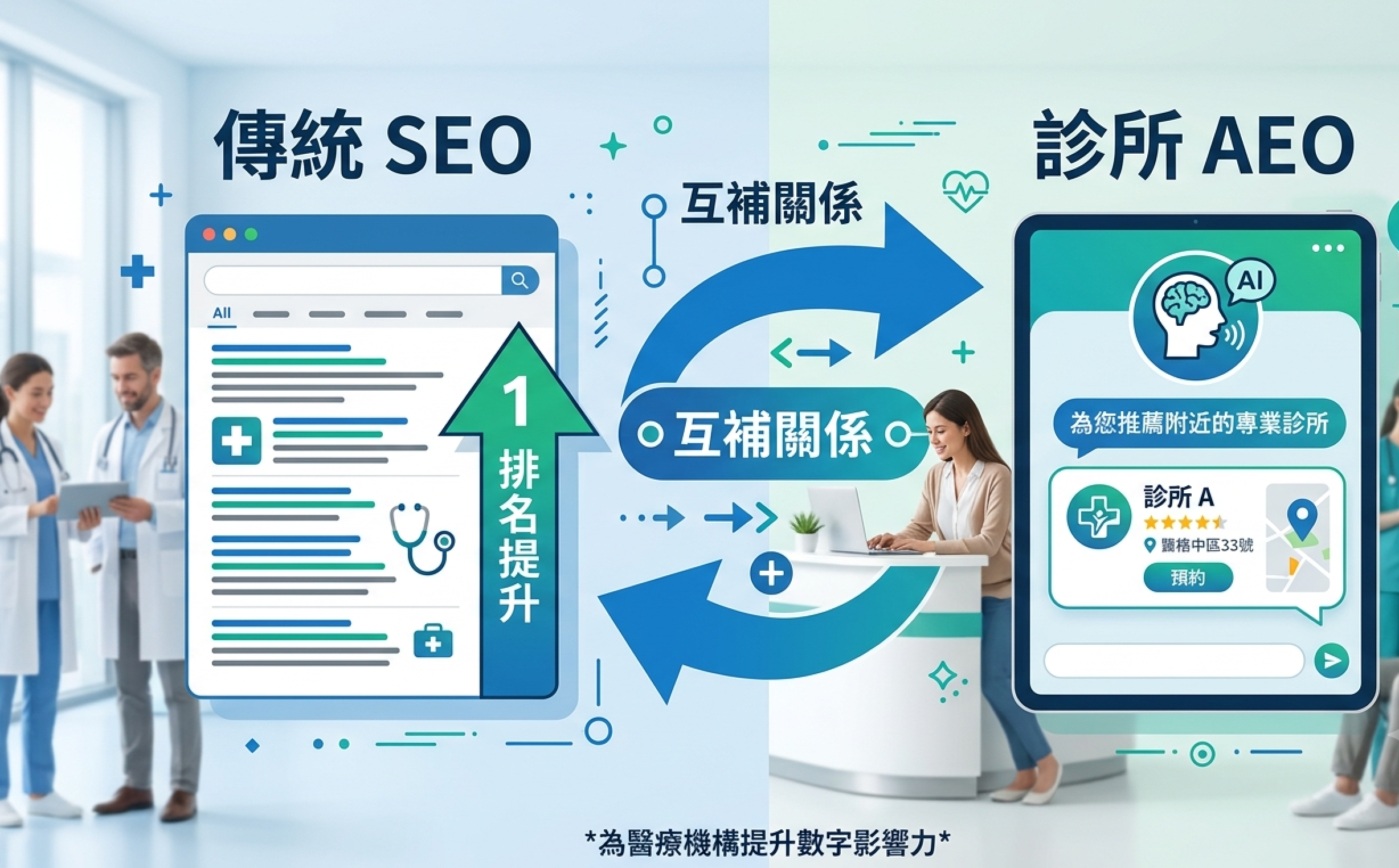 診所 AEO 與 SEO 比較
