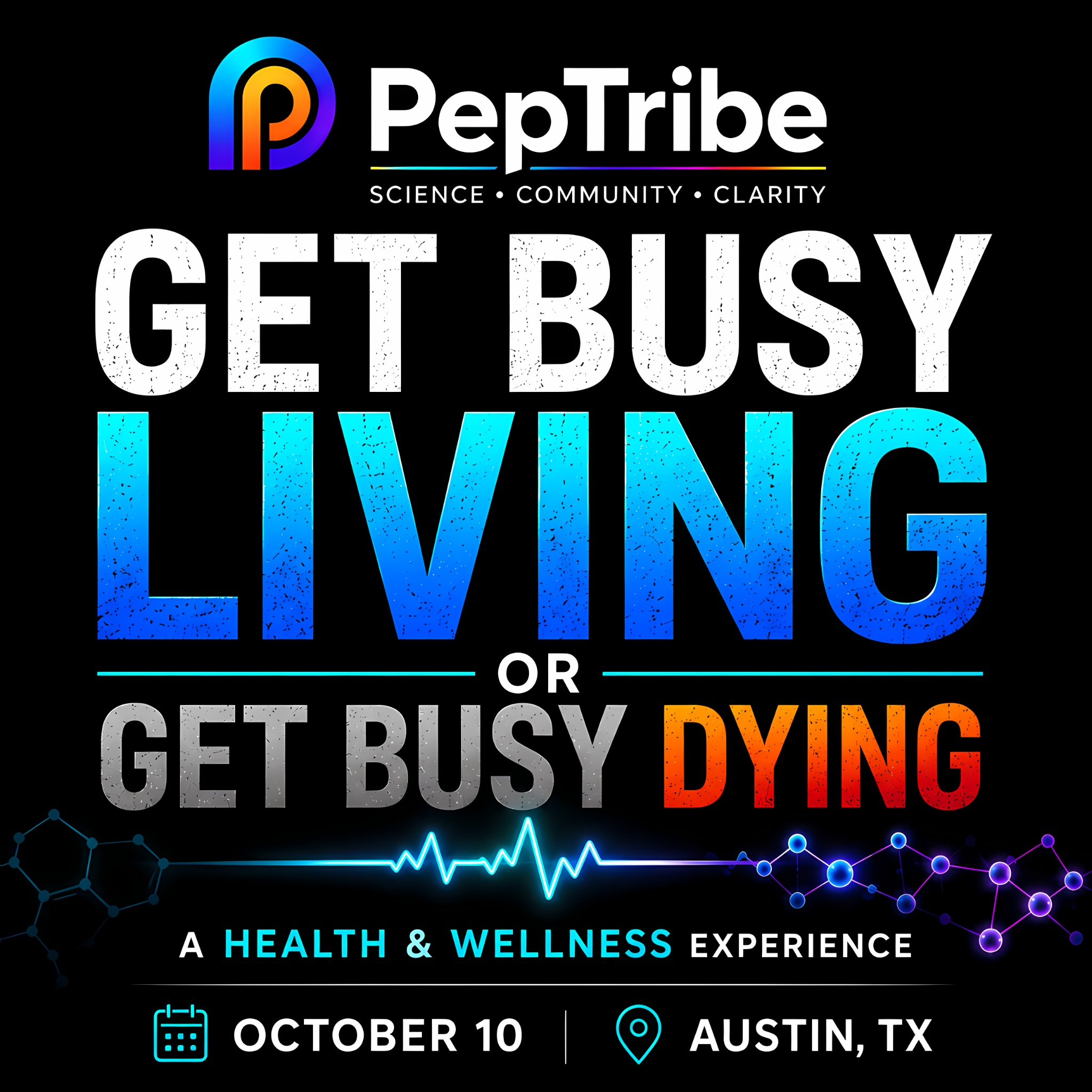 Get Busy Living PepTribe event artwork