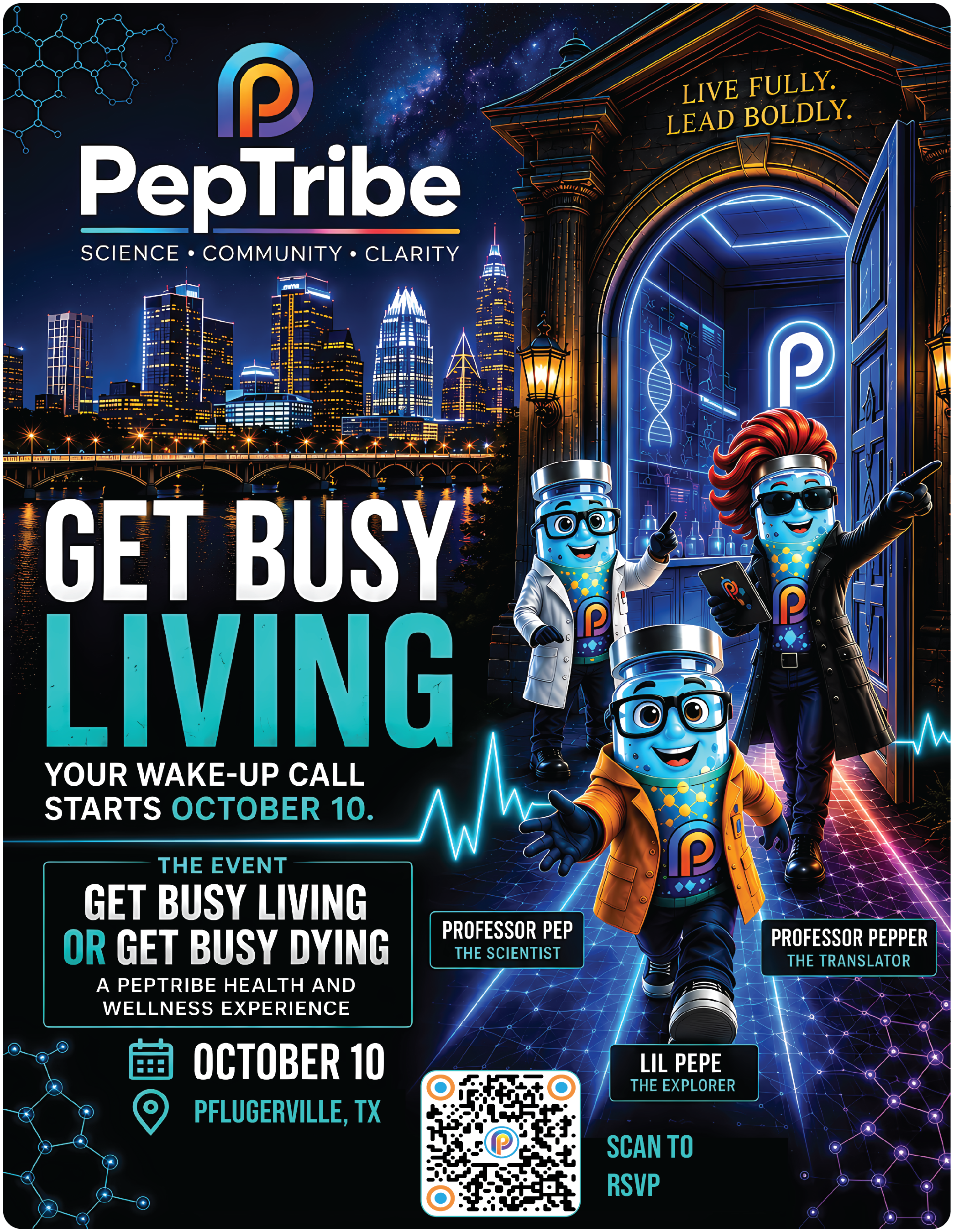 Get Busy Living flyer front