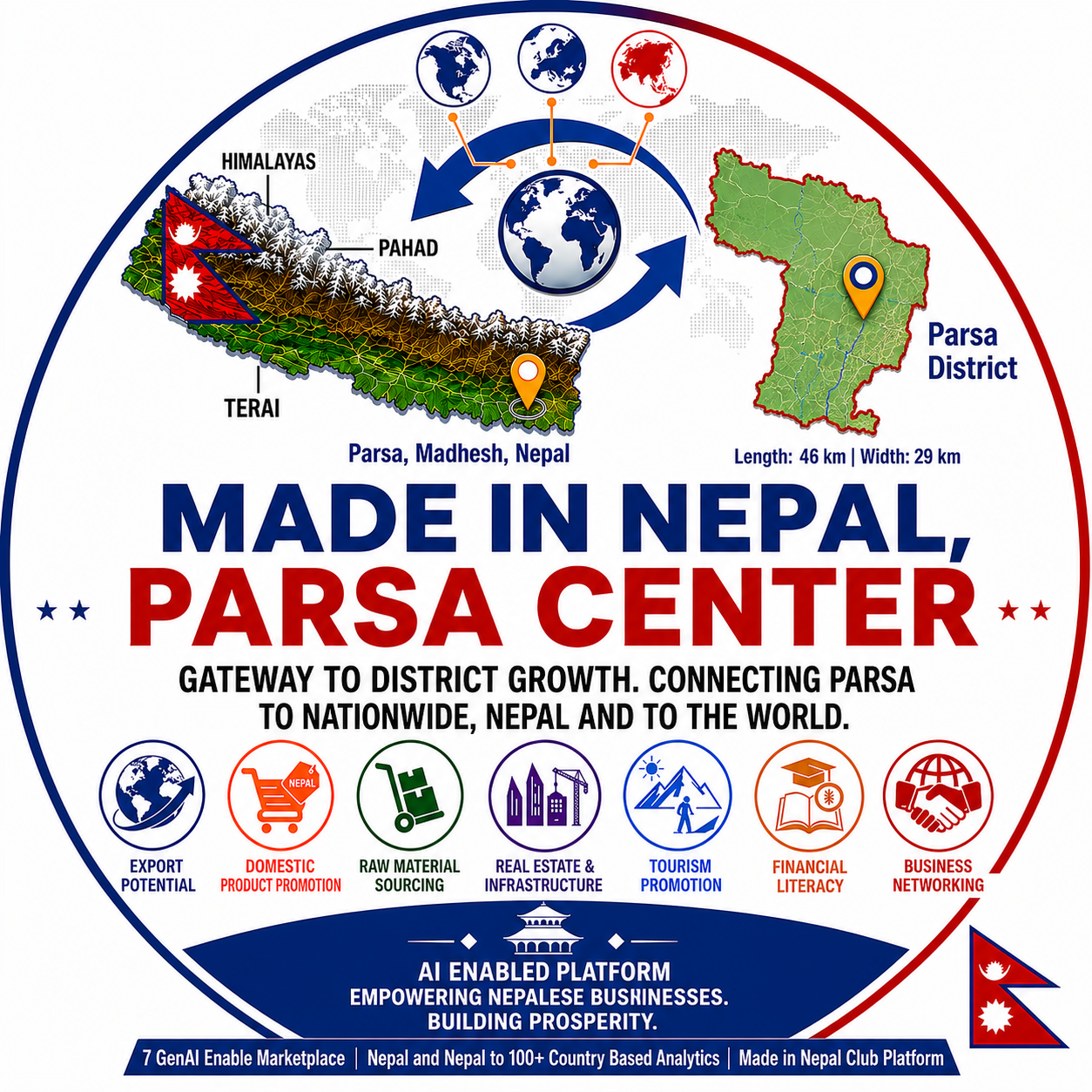 Made in Nepal, Parsa Center Logo