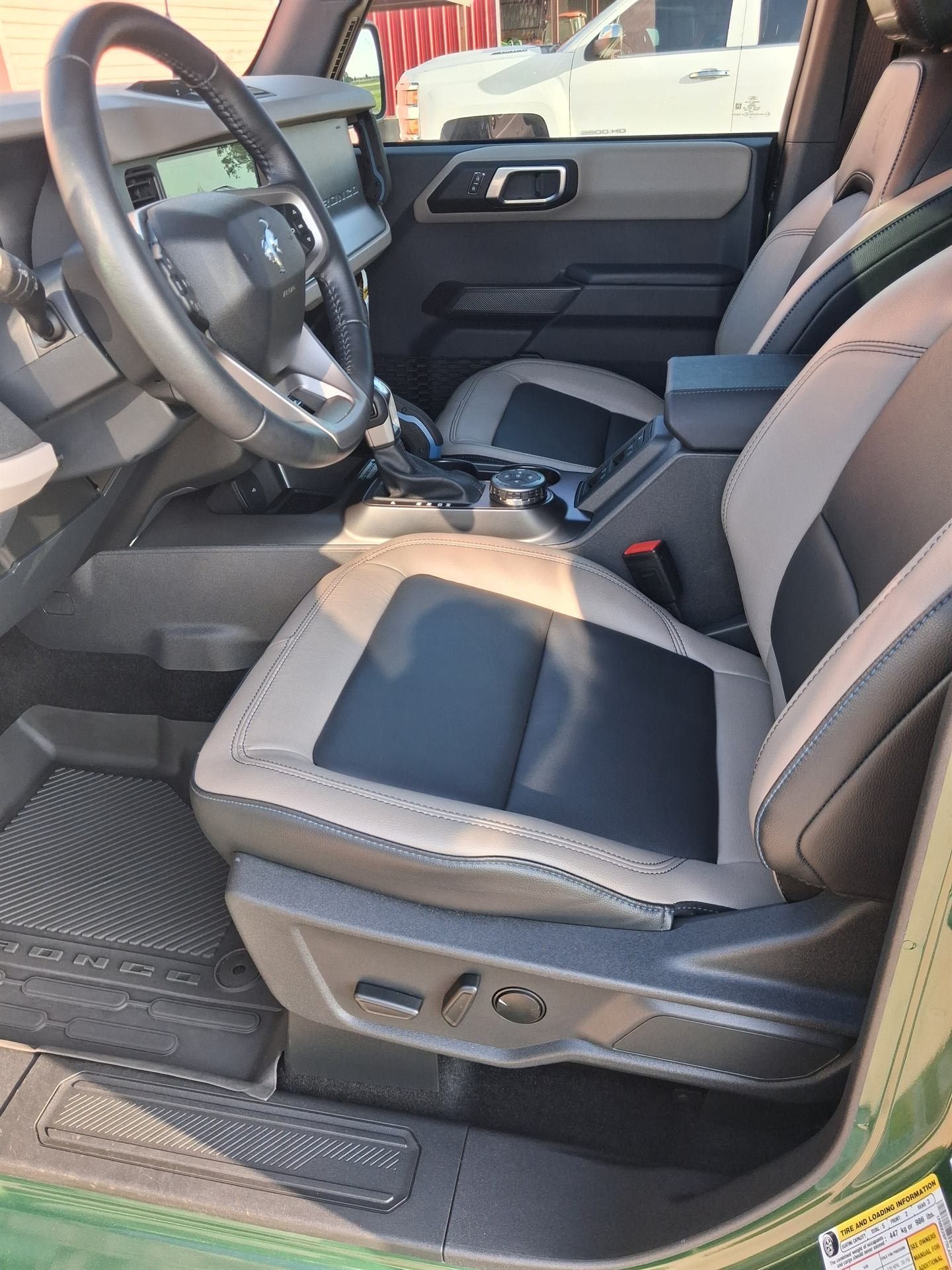 Ford Bronco interior — after
