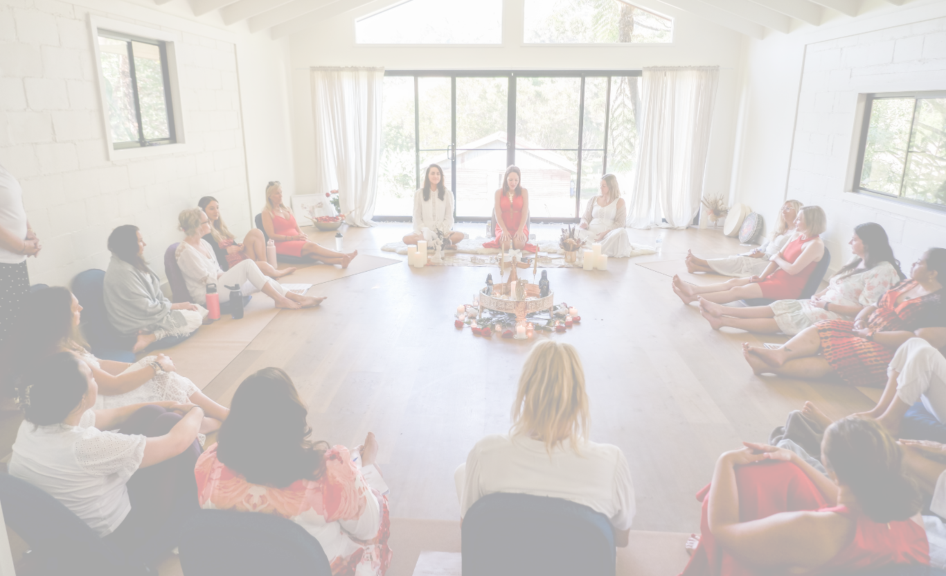 Women gathered in a peaceful circle at the Homecoming Retreat