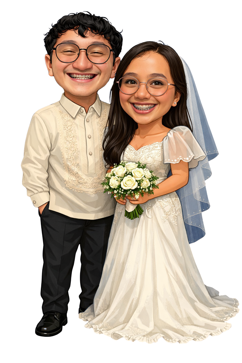 Kent and Hazel caricature