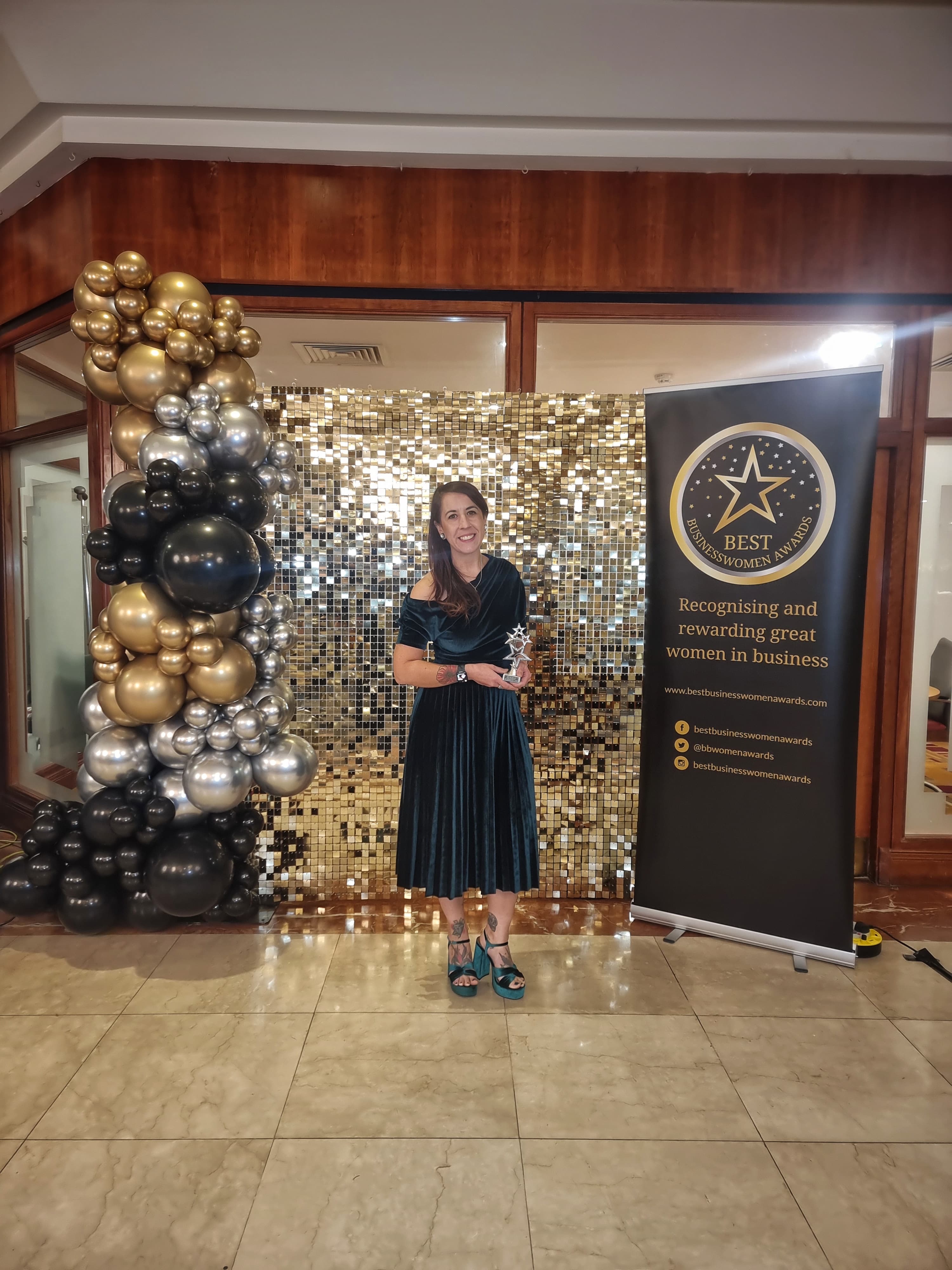 Emma Youell winning the silver award for best new business at the Best Business Women Awards 2025 Emma Youell winning the silver award for best new business at the Best Business Women Awards 2025