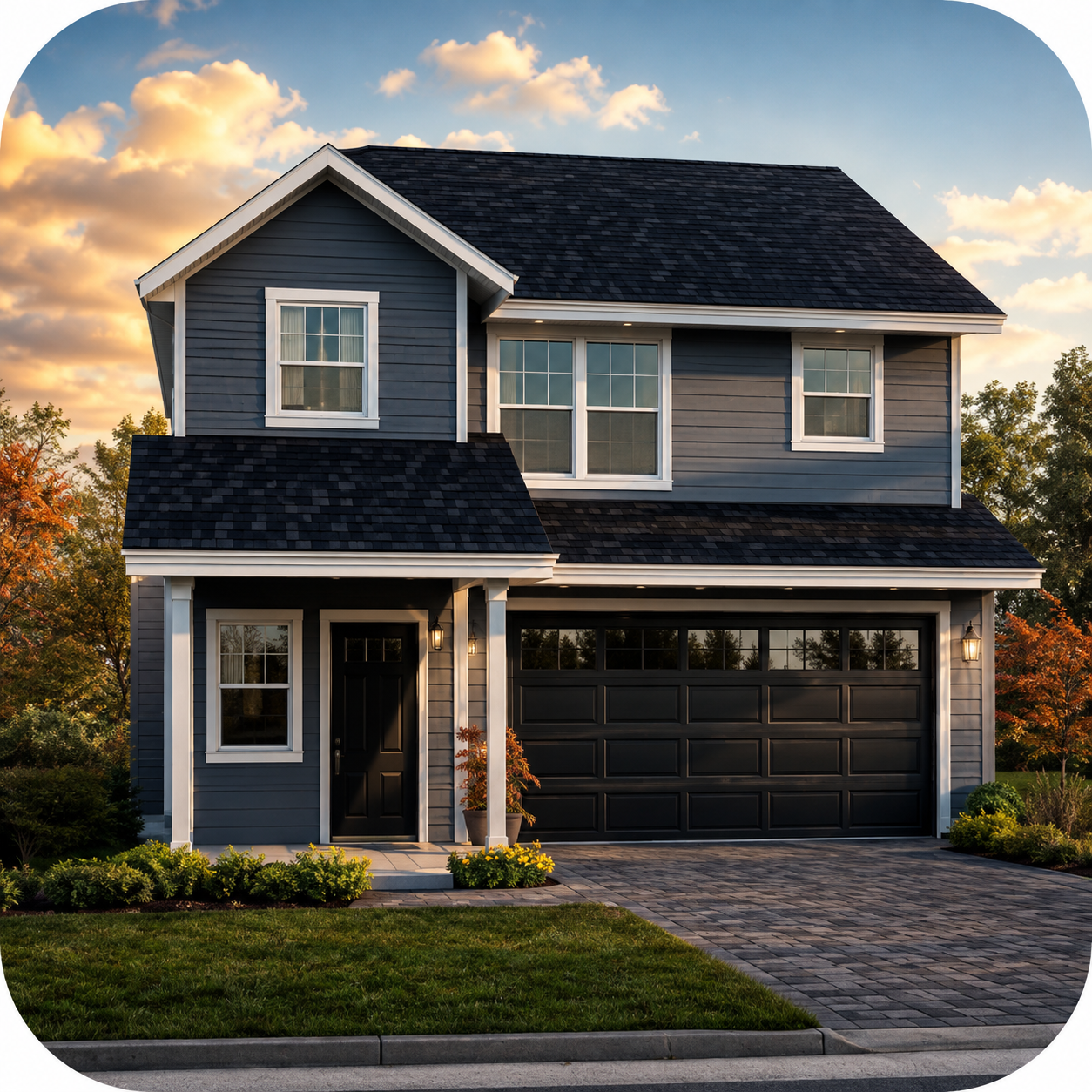 Medium two-story home
