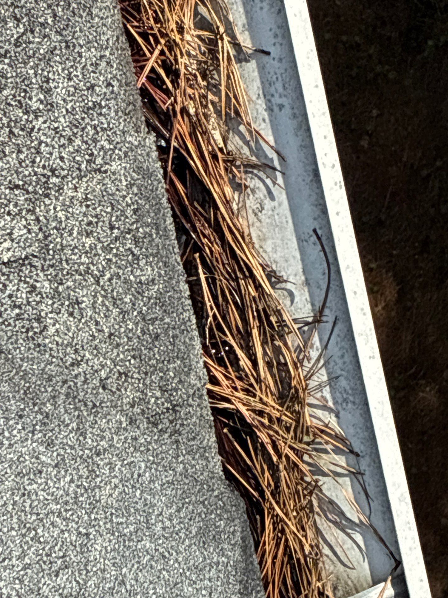 Comparison of a gutter stick insert next to an open gutter run