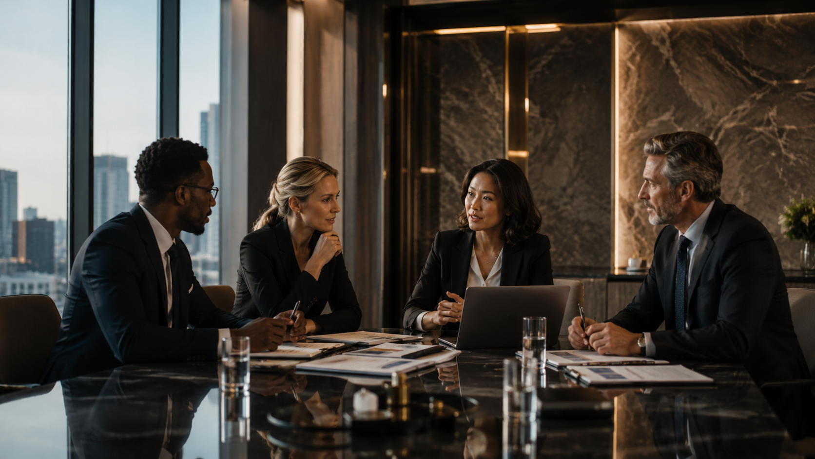 Executive consulting session in a luxury office