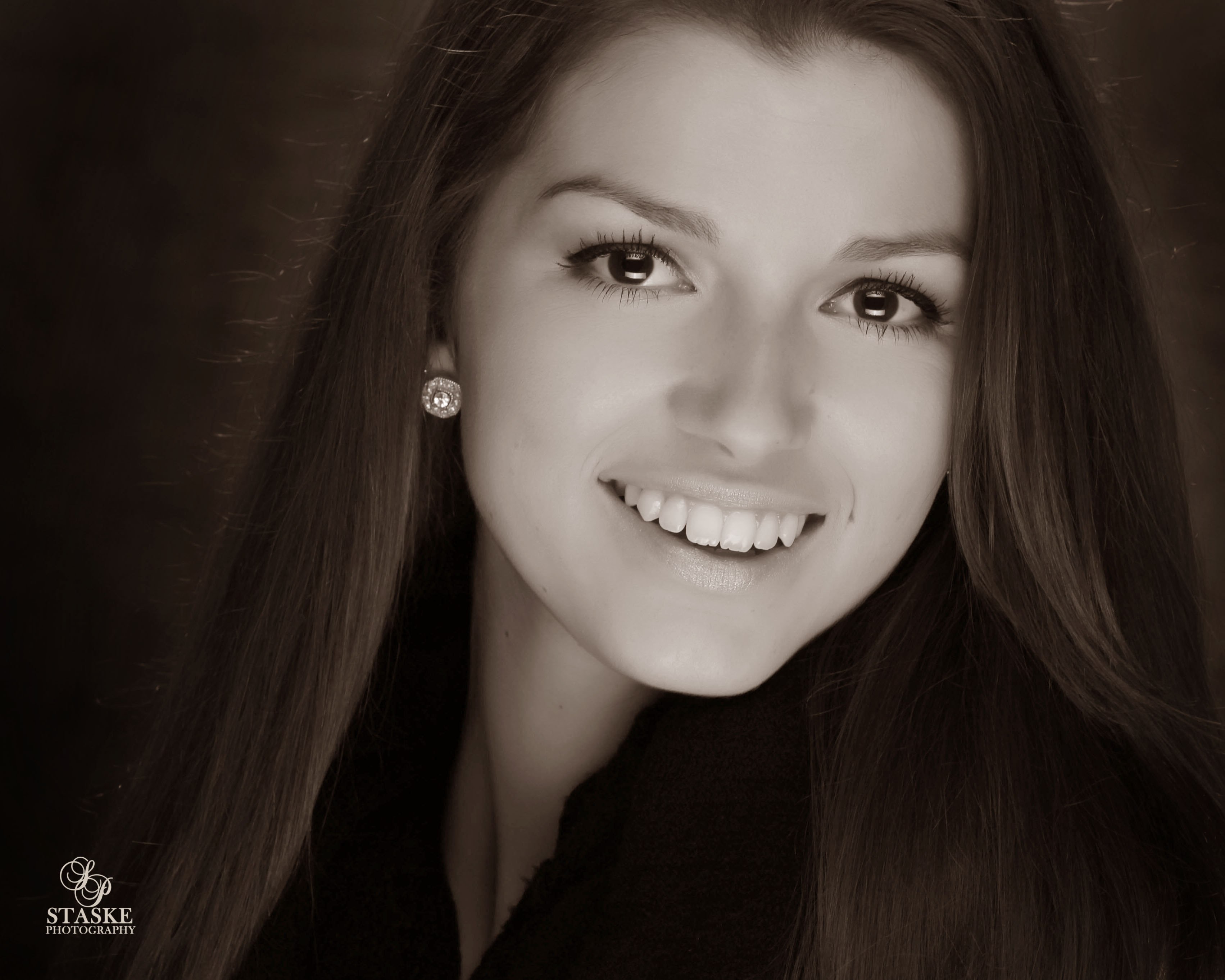 High school senior formal studio portrait photography