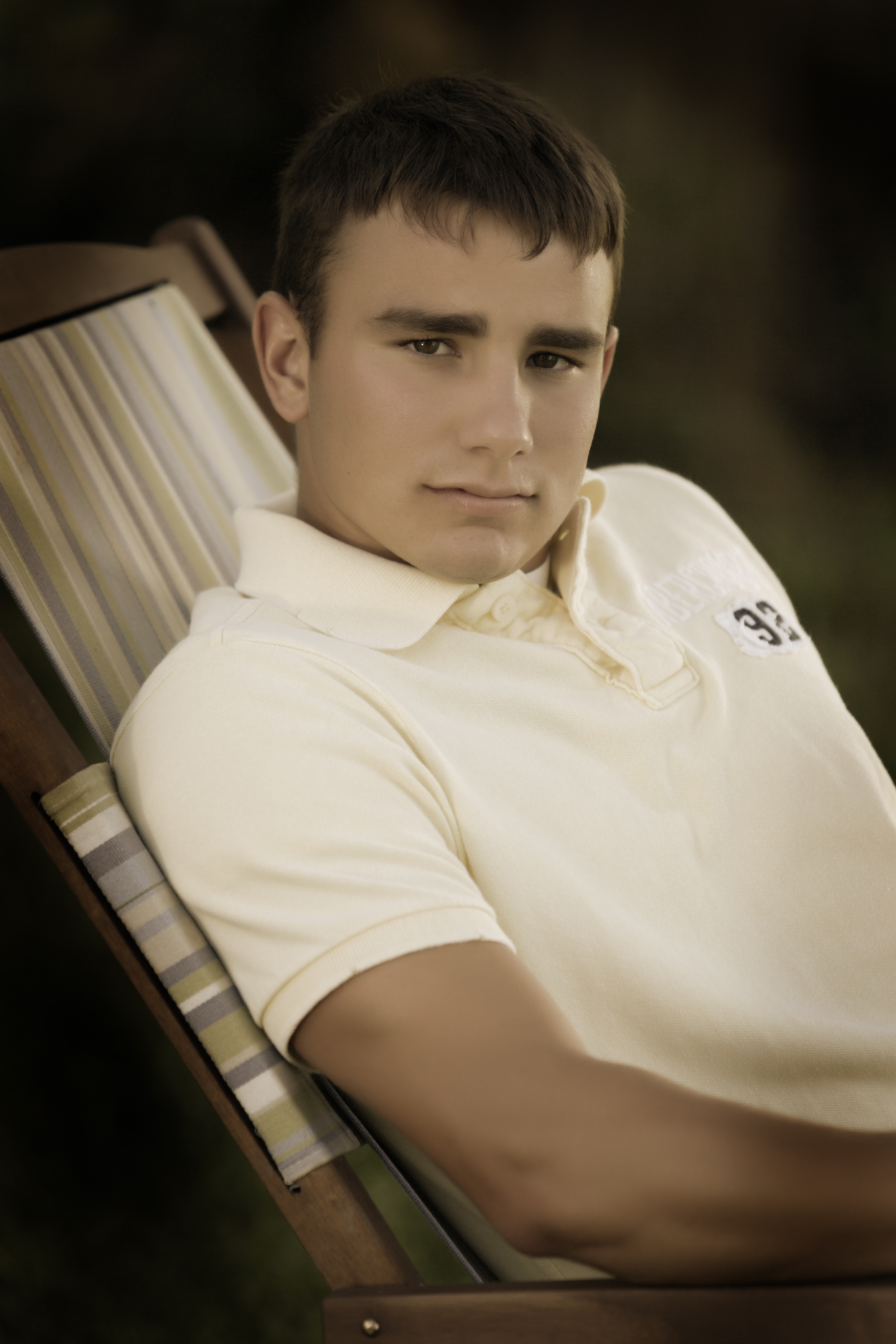 High school senior athletic studio portrait photography