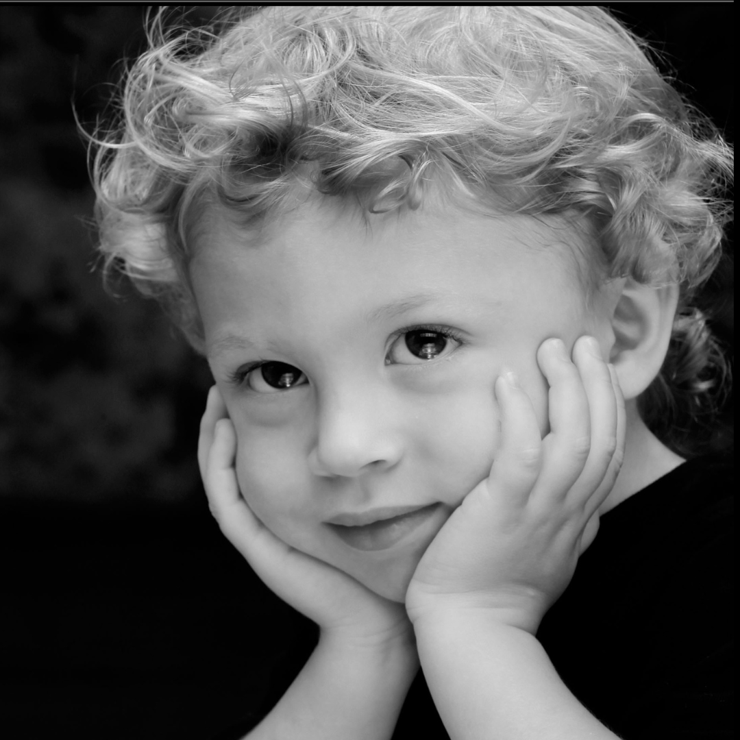 Professional children's portrait photography session in Champaign studio