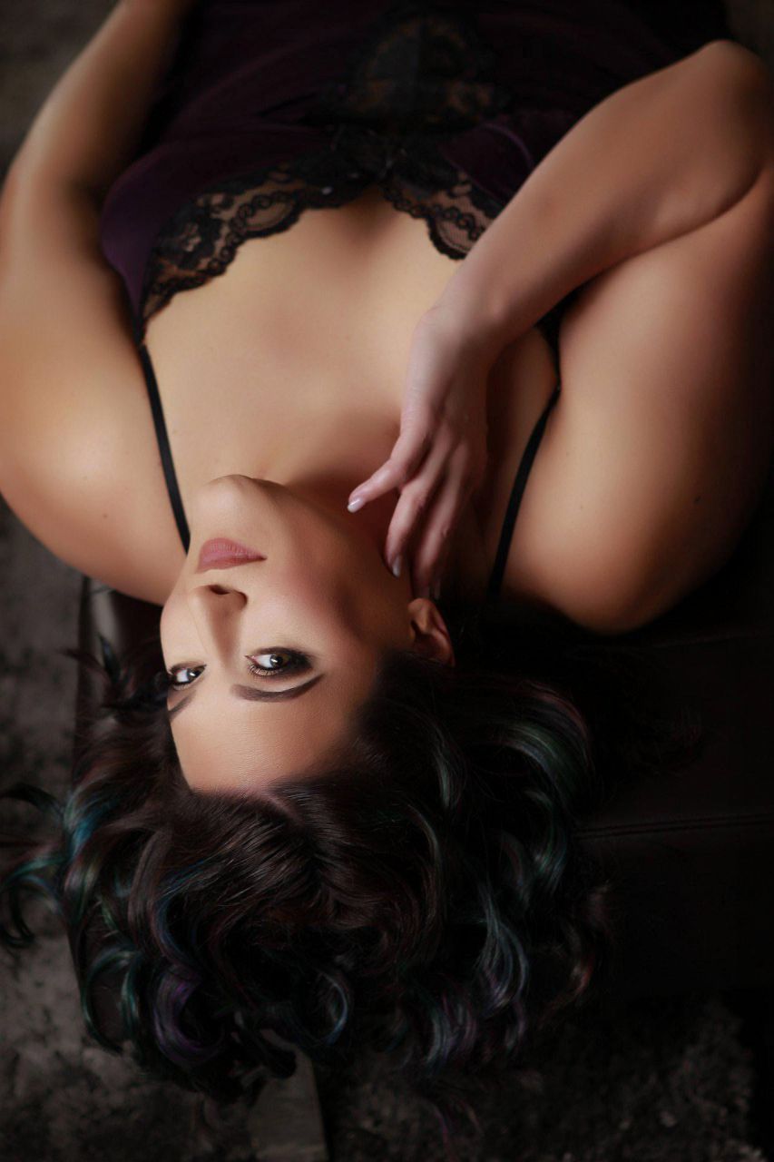 Intimate boudoir portrait session