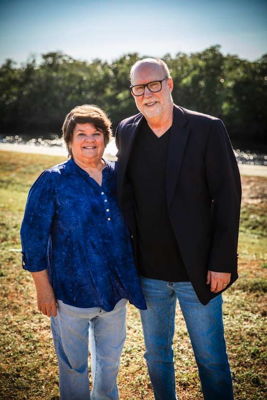 Carol and Tom Goodlet together outdoors