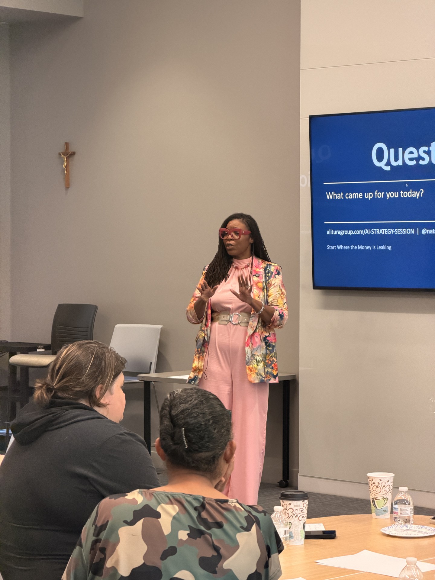 Natasha Broxton speaking at BizStarts Hometown Heroes