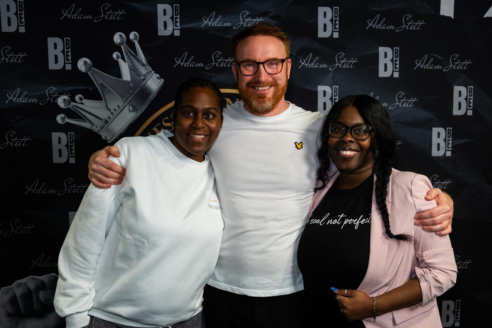 Victoria and Stephanie with David JP Phillips