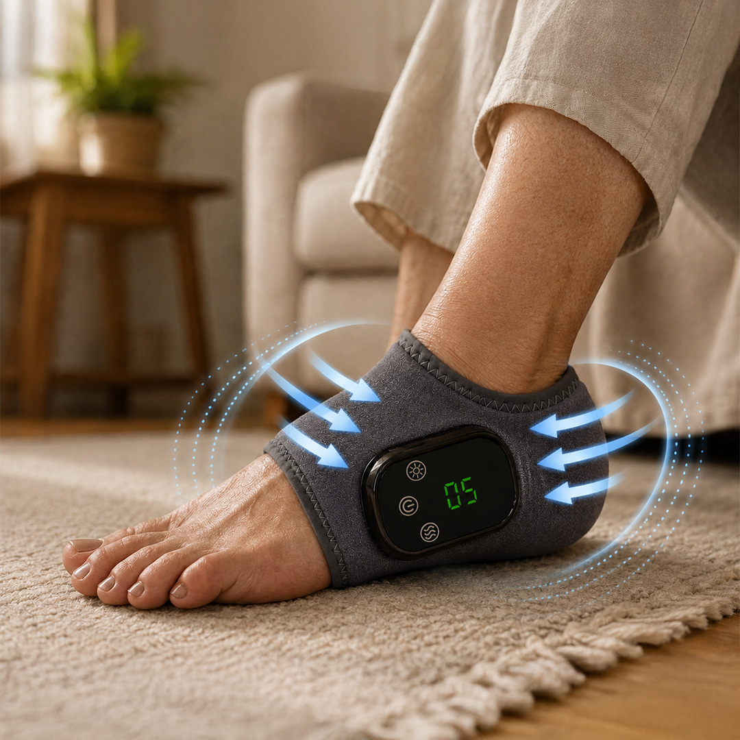 Compression therapy on the LifeGauge NeuroFoot Massager