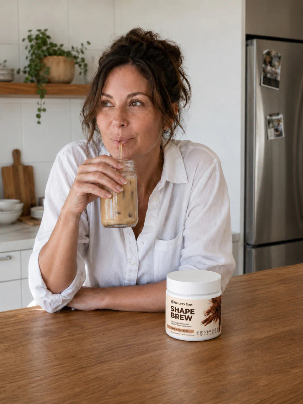 Lifestyle shot of the Shape Brew morning ritual