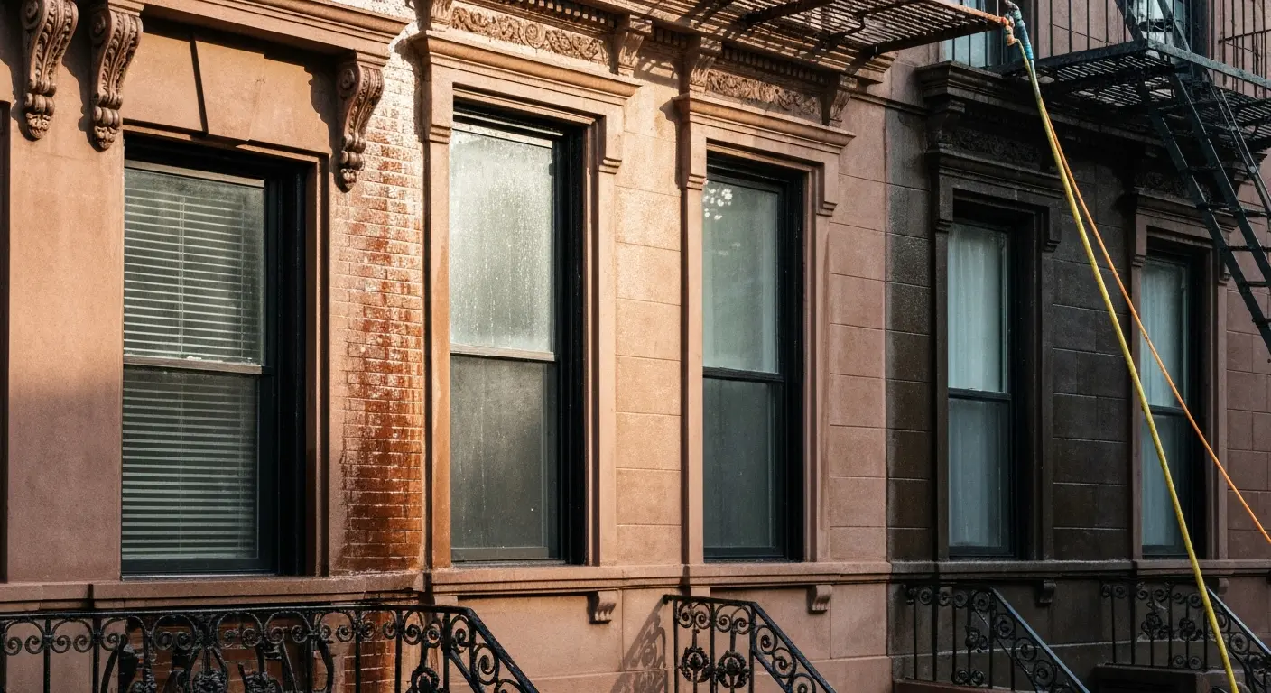 Facade cleaning in Greenwich Village