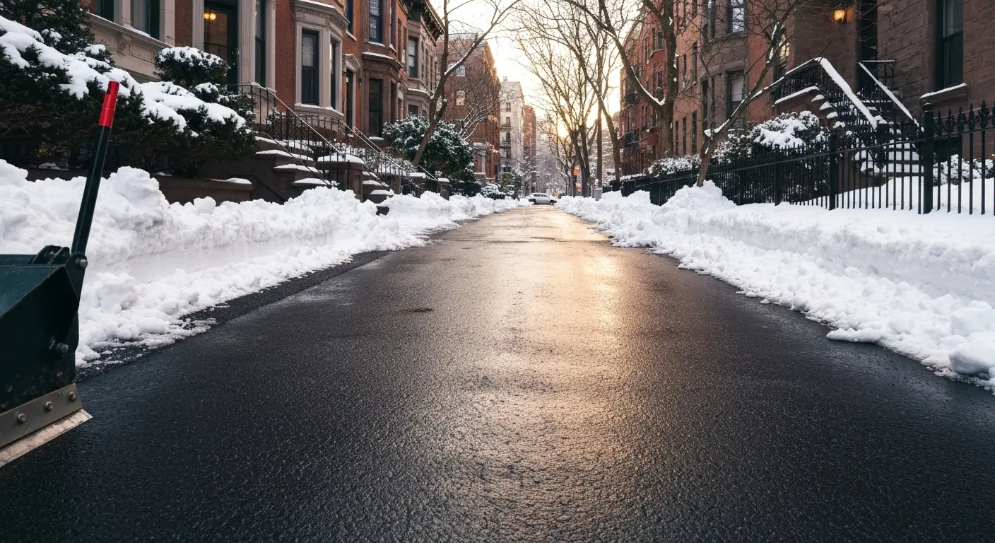 Residential driveway snow removal