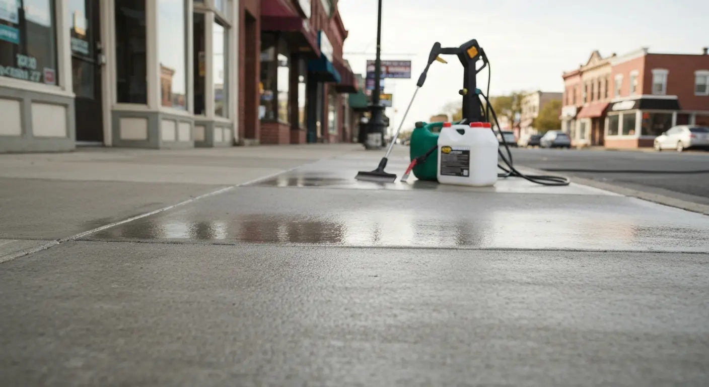Gum and sidewalk cleaning