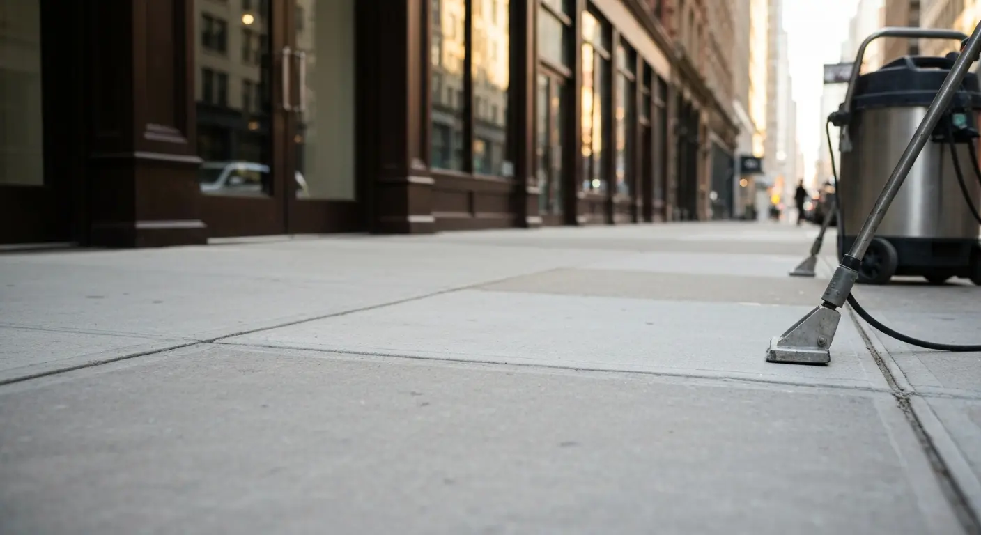 Gum removal from sidewalk