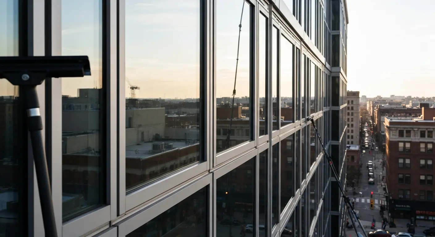 Professional window cleaning East Side high-rise