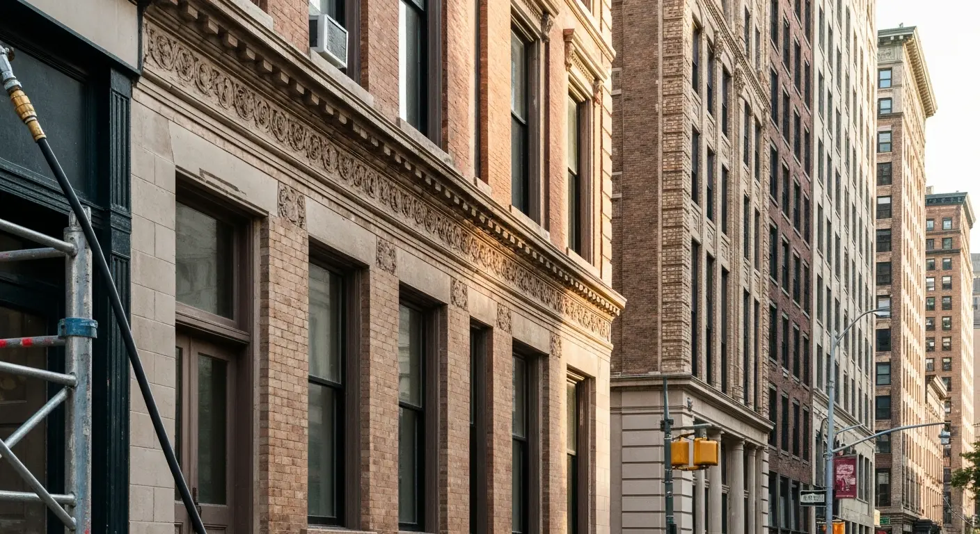 Facade pressure washing