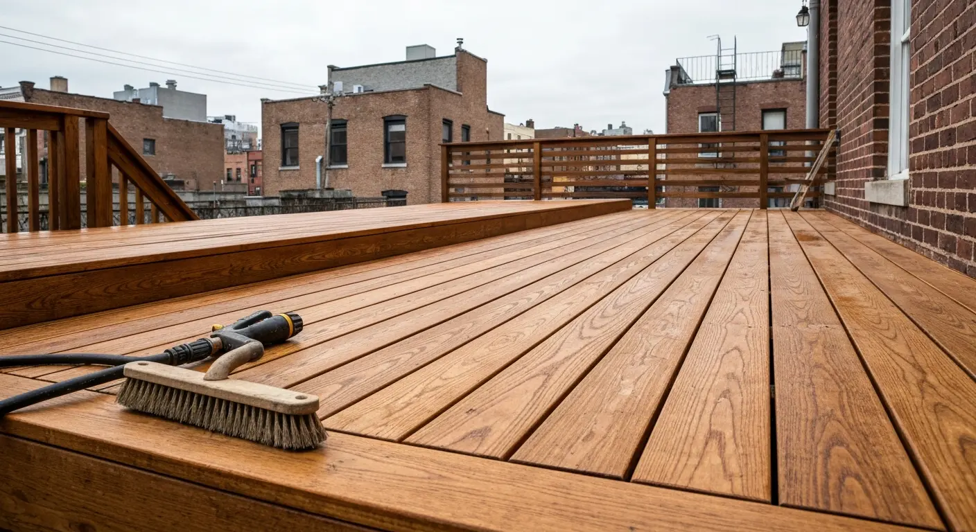 Deck cleaning service