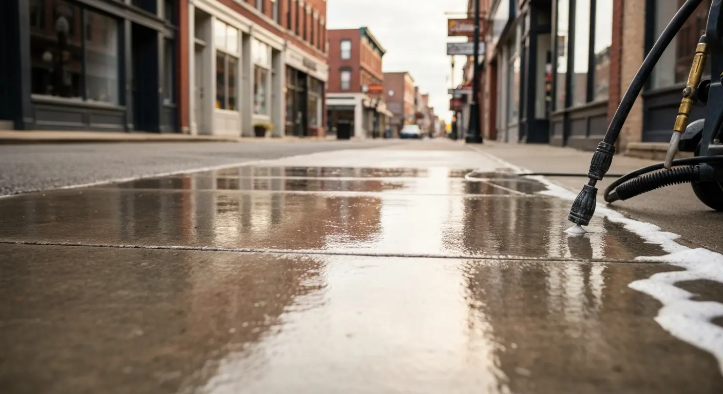 Sidewalk cleaning service