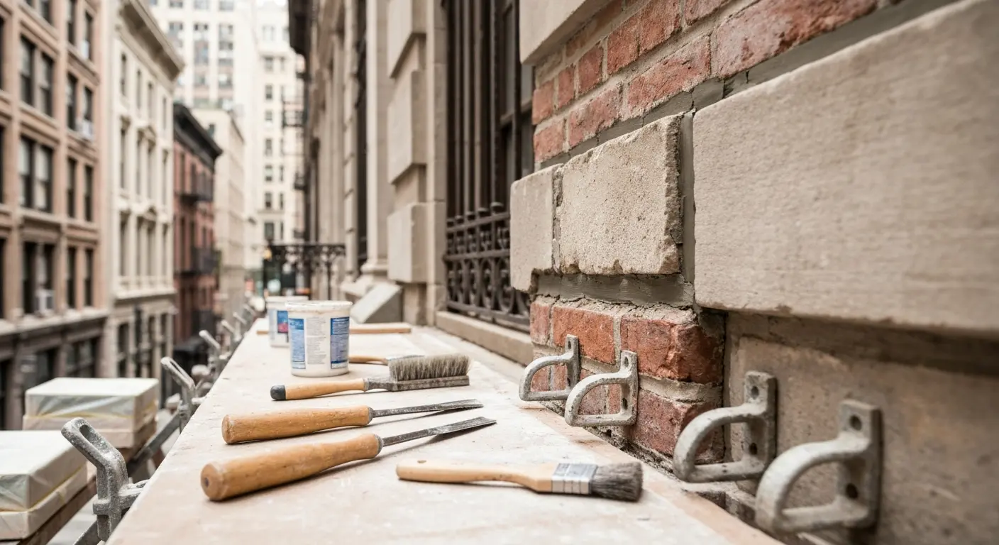 Historic building maintenance in Financial District