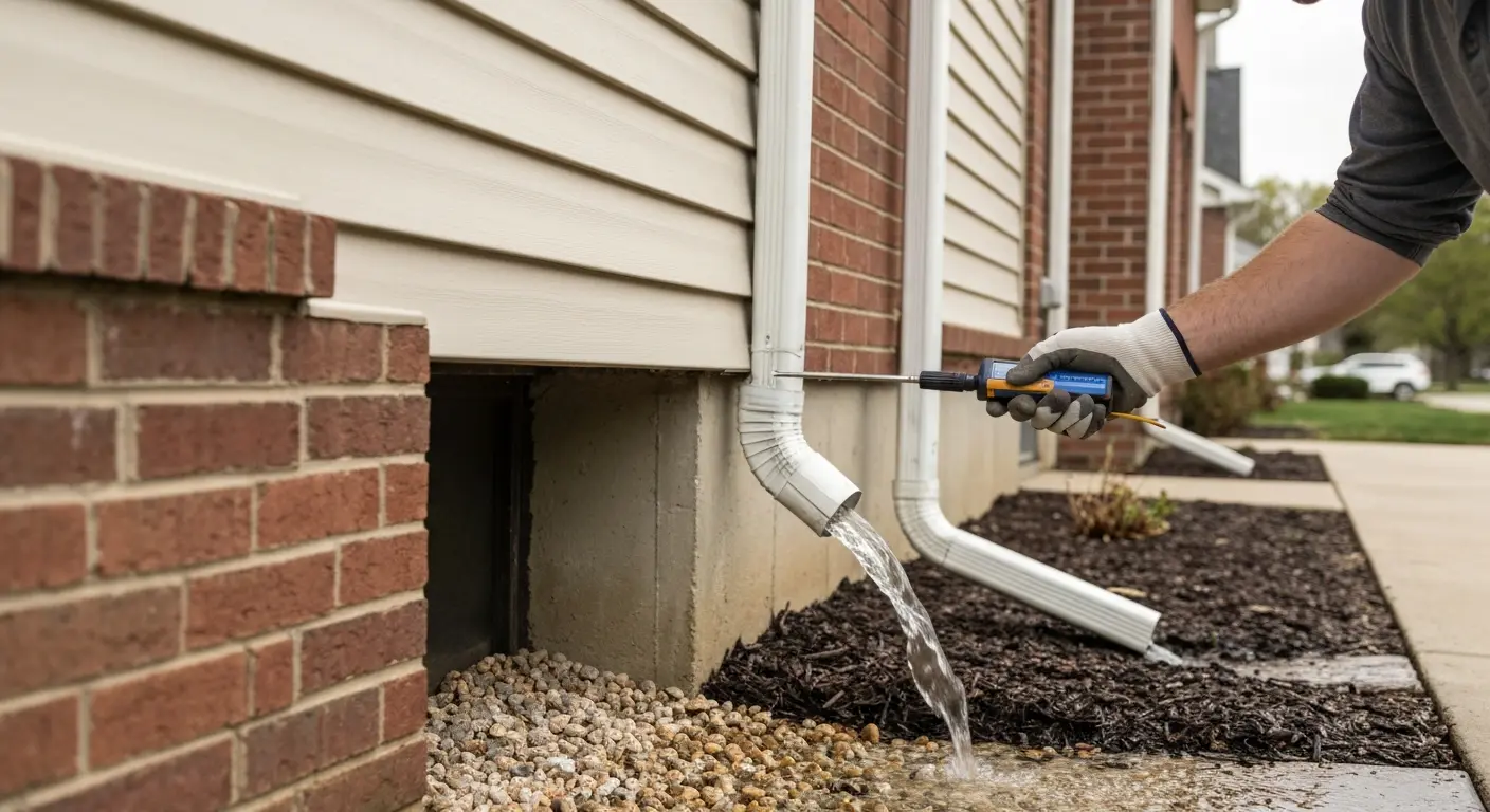 Downspout inspection