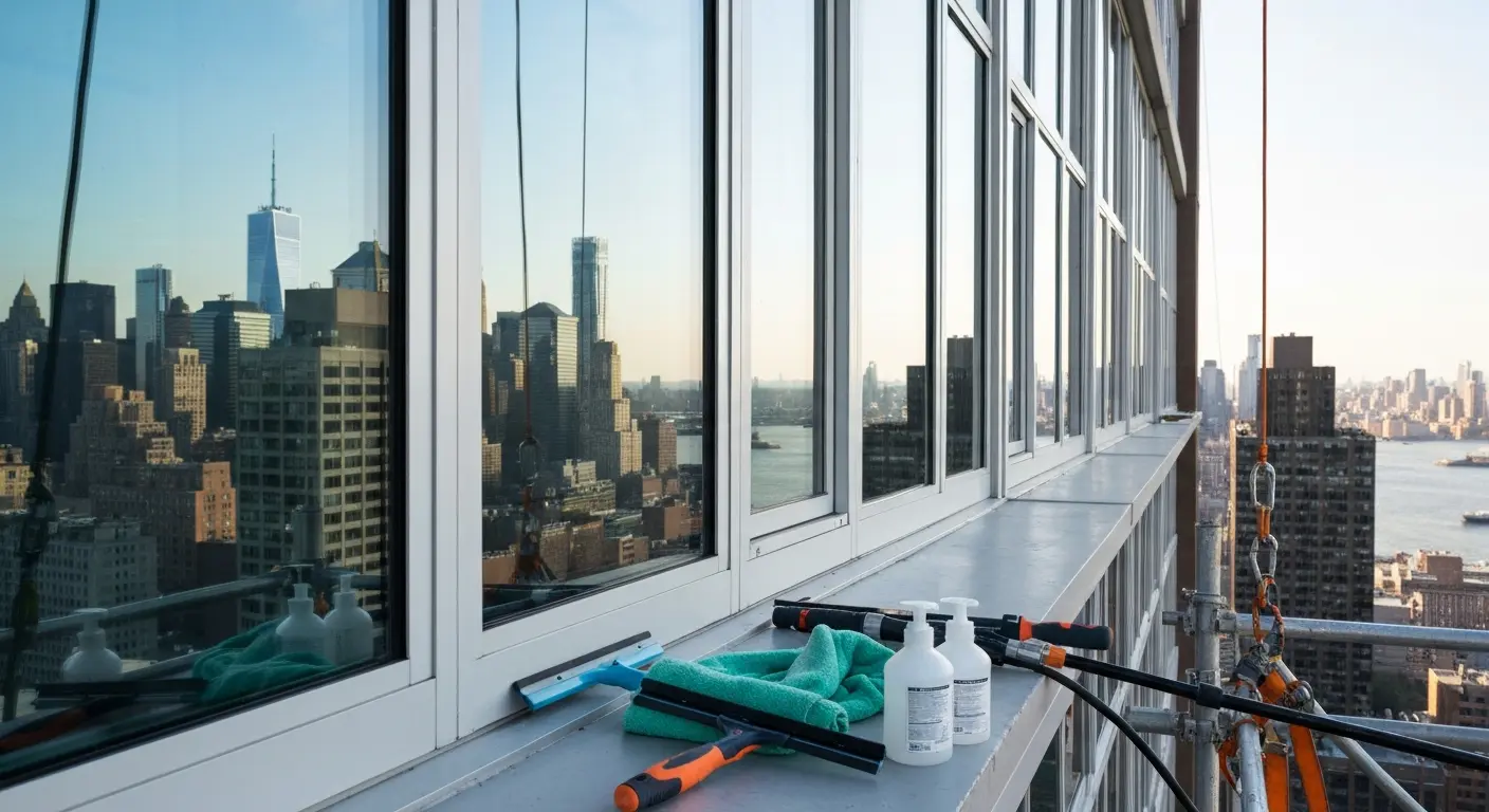 Window cleaning Downtown Manhattan