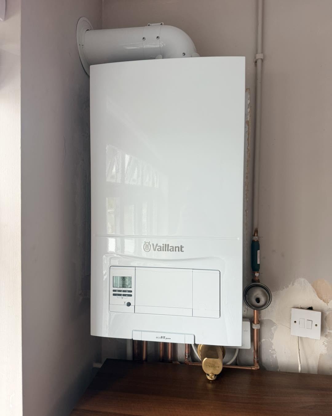 Genuine boiler installation photographed by Nick’s Heating