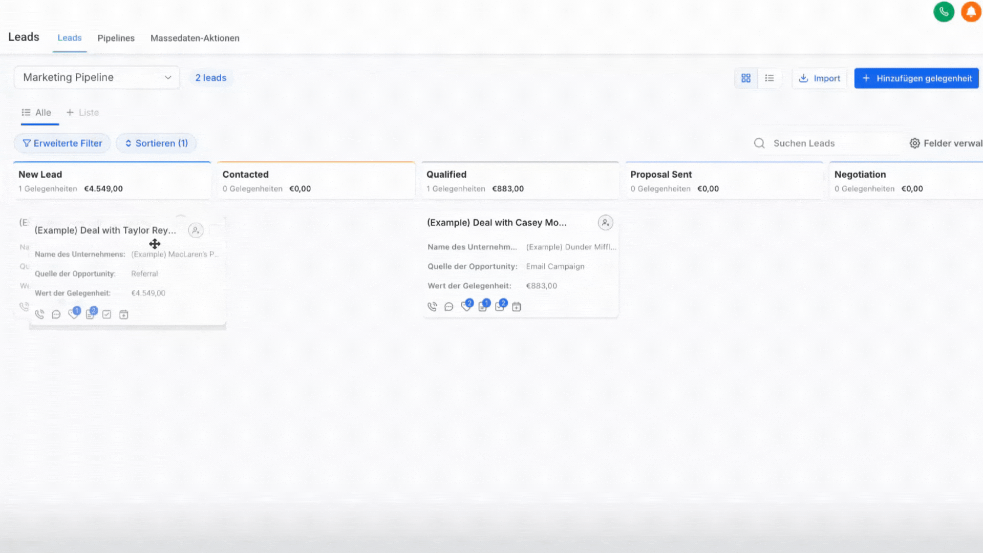 Pipeline & Aufgabenmanagement