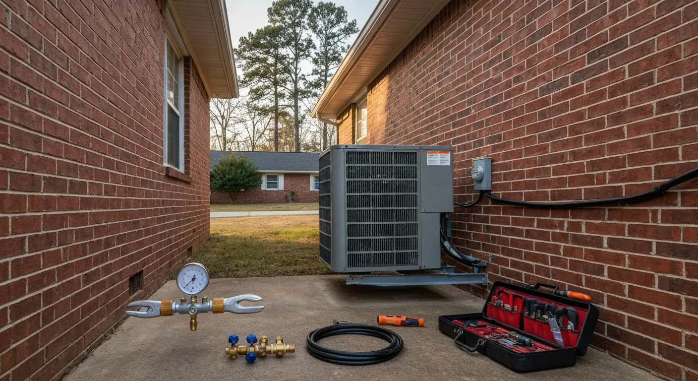 New AC unit installation in Muscle Shoals