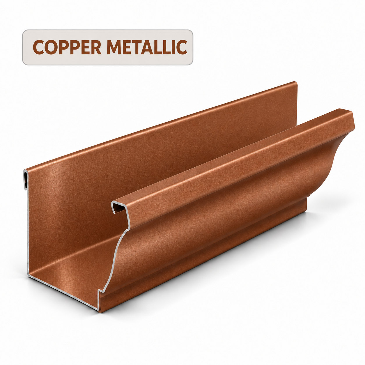 Copper Metallic gutter color sample